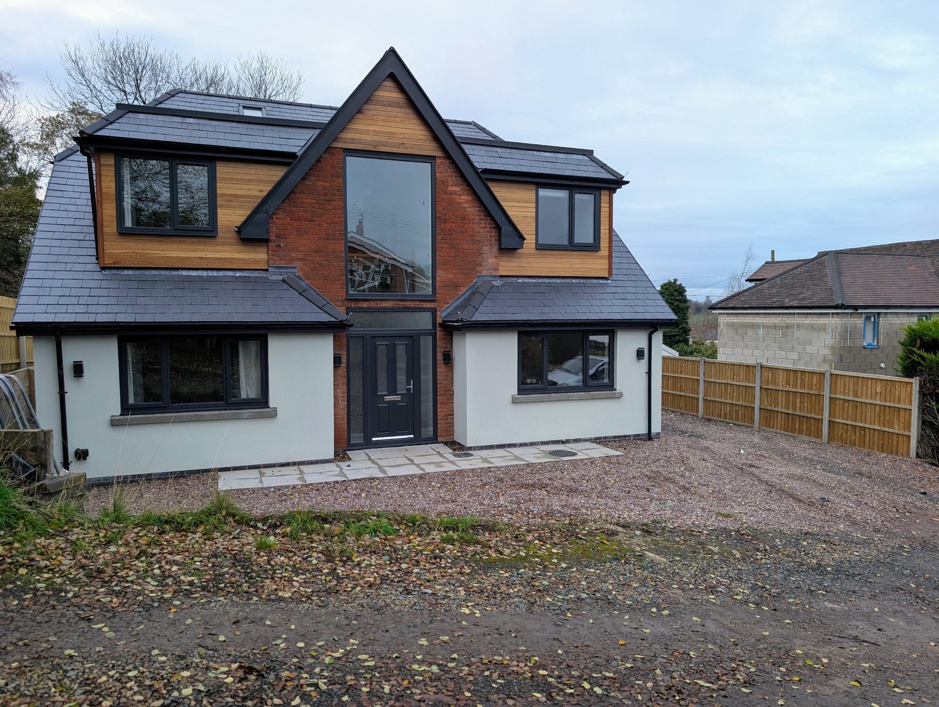 Modern, spacious detached property with a generous gravel driveway providing plenty of off-road parking.