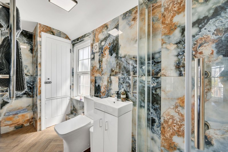Spa-inspired bathroom with luxury finishes.