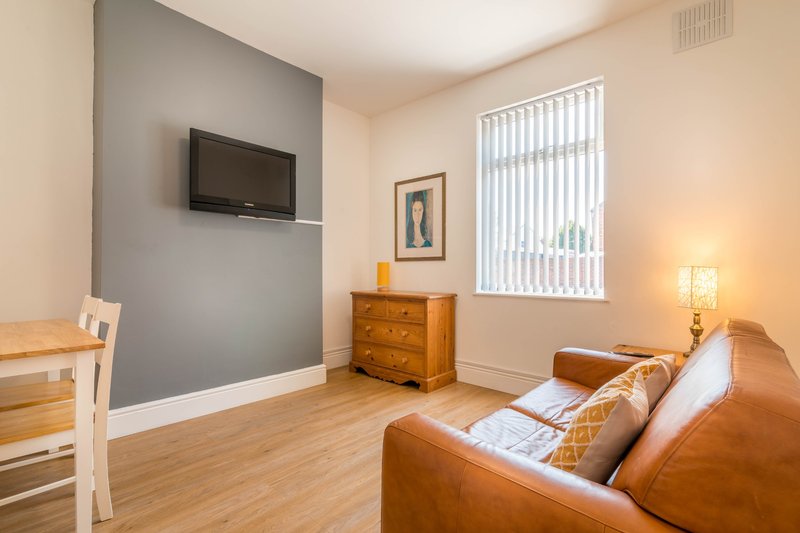 1 bed self contained ground floor apartment  with good access A63