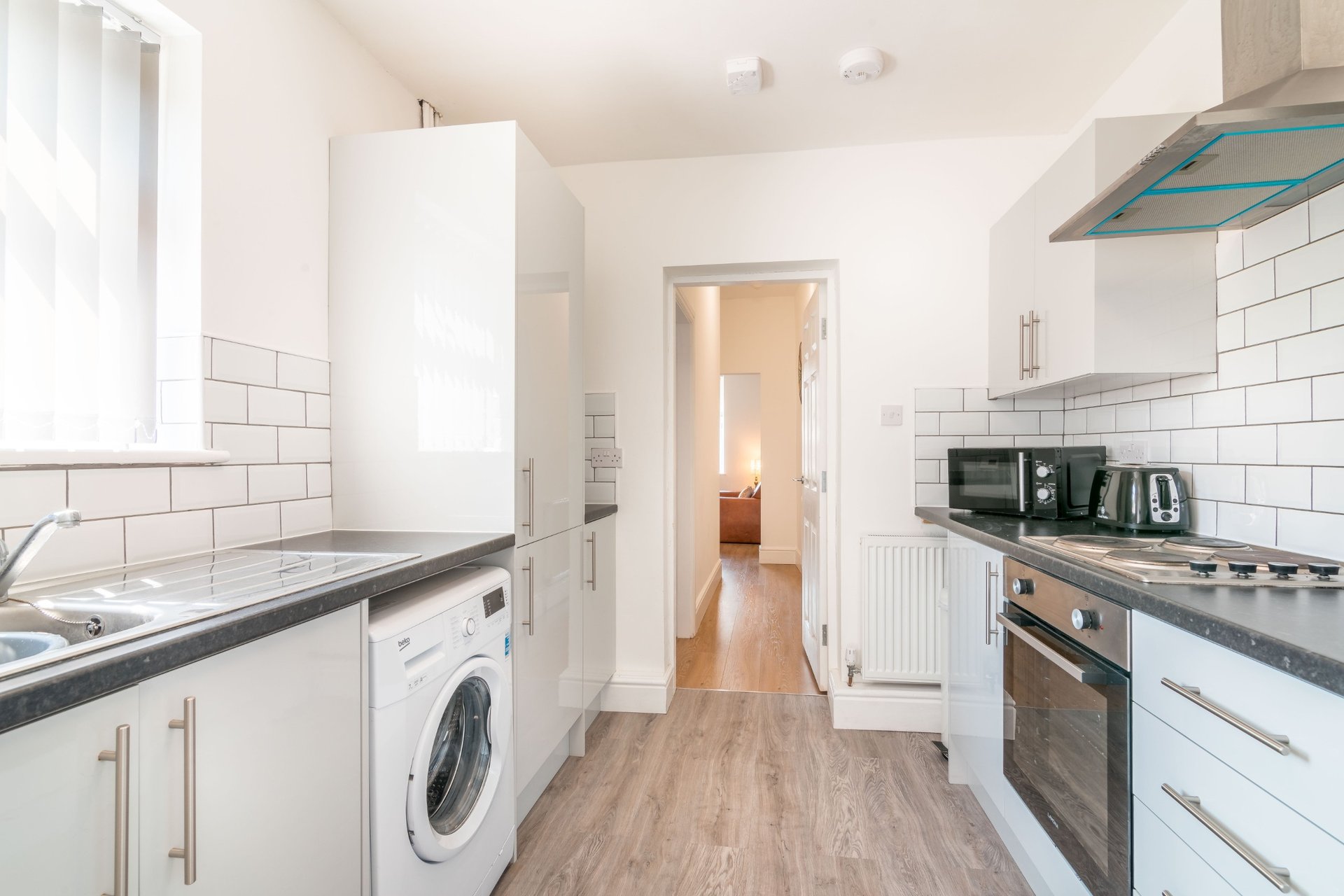 1 bed self contained ground floor apartment  with good access A63