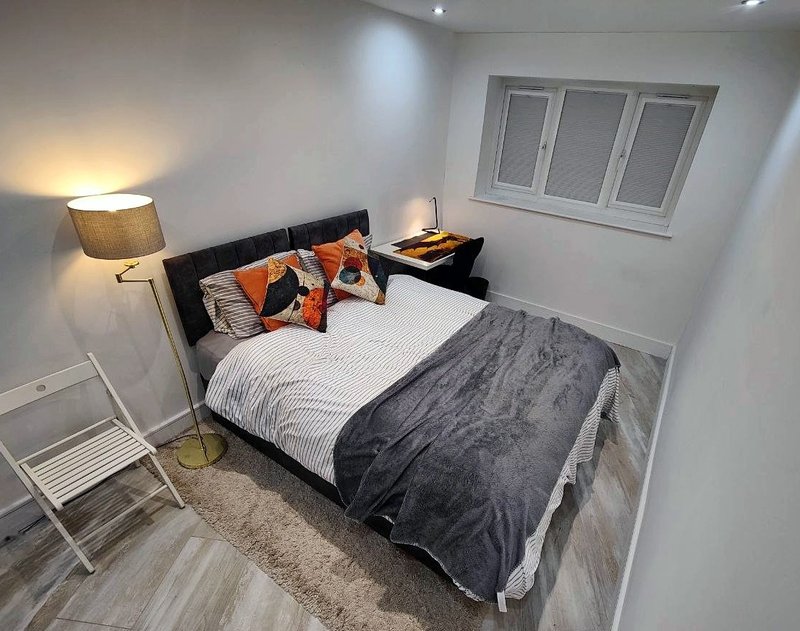 Modern King bedroom with 2 zip-linked beds, which can be turned into 2 single beds on request, if guests would like to share the room