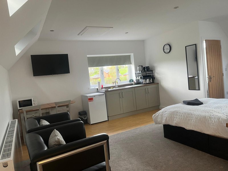 Self contained studio, village location, outskirts of Carlisle, private off rd parking