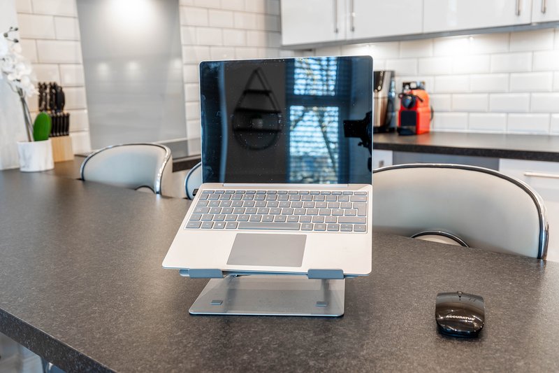 A dedicated workspace with essential office supplies, perfect for remote working or planning your day.
