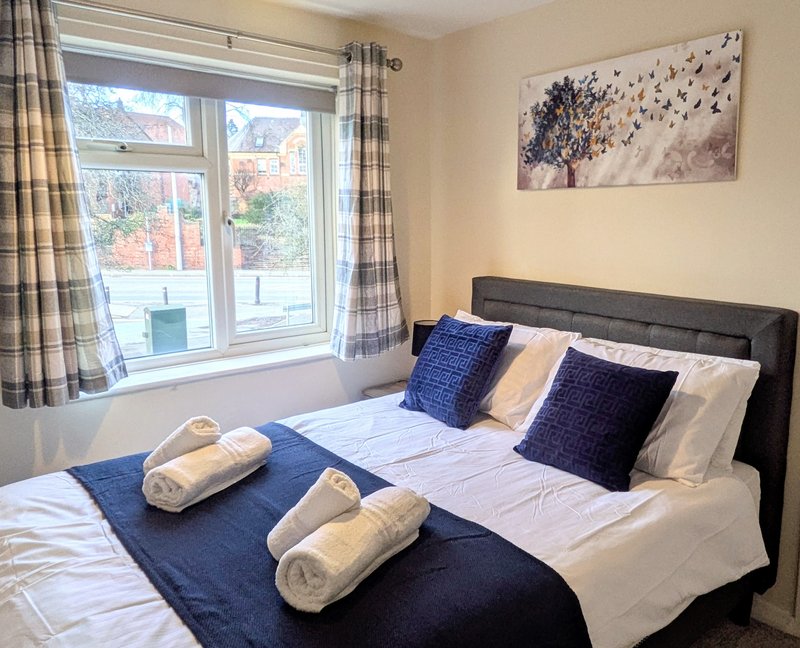 A comfortable bedroom offering a peaceful space to relax and recharge after a busy day. The room is bright, welcoming and well presented with a homely feel making it easy to settle in and feel at home